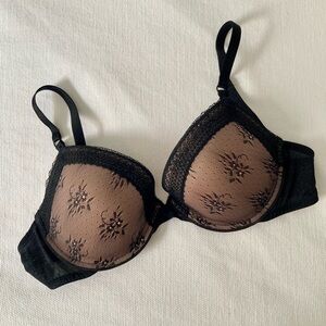 NWOT Elle Macpherson Push-up Bra Black Lace